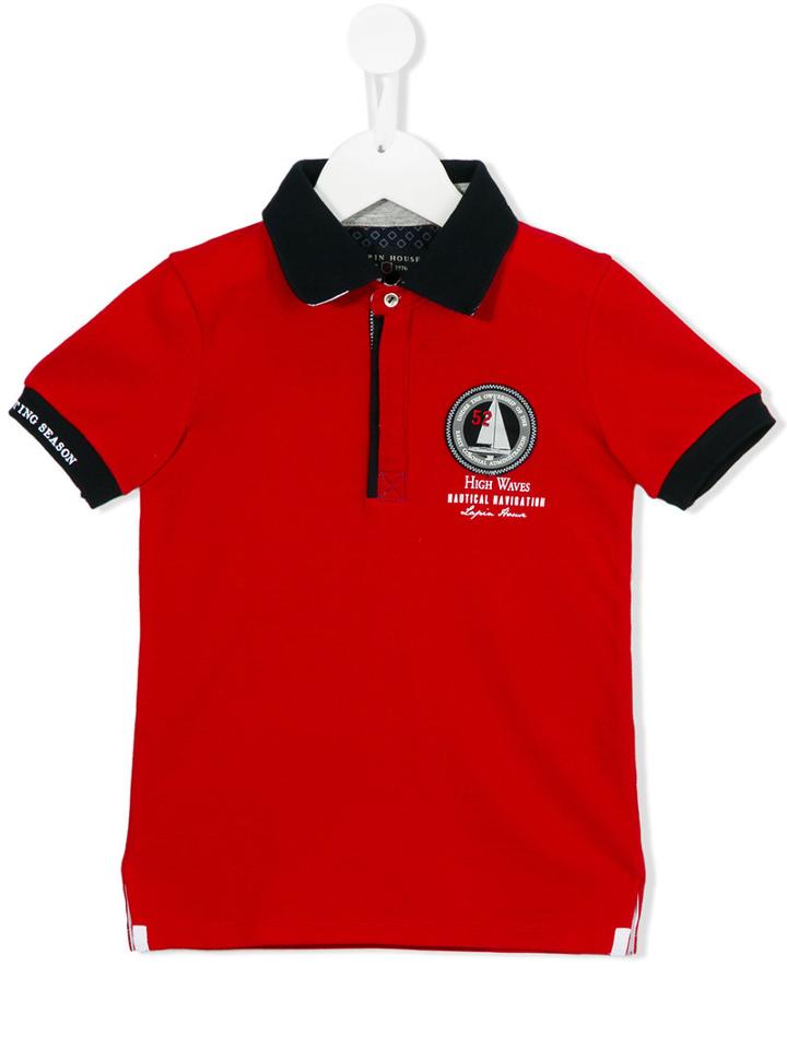 Lapin House - Nautical Patch Polo Shirt - Kids - Cotton/tactel - 12 Mth, Red