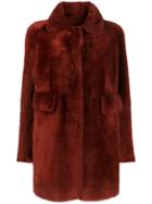 Desa 1972 Reversible Shearling Jacket - Red