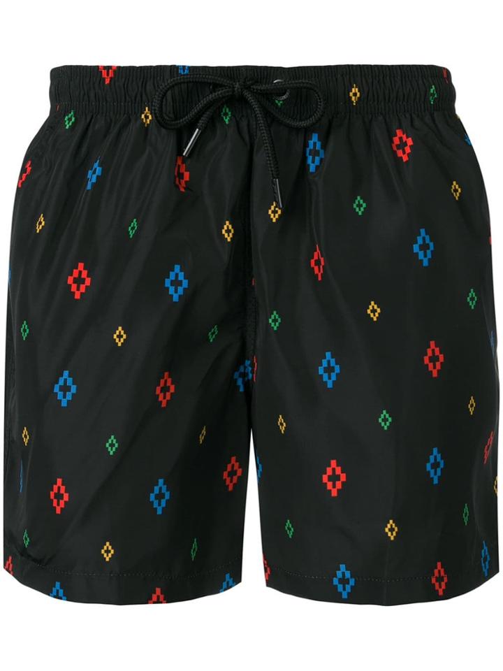 Marcelo Burlon County Of Milan Multicoloured Logo Print Swim Shorts -