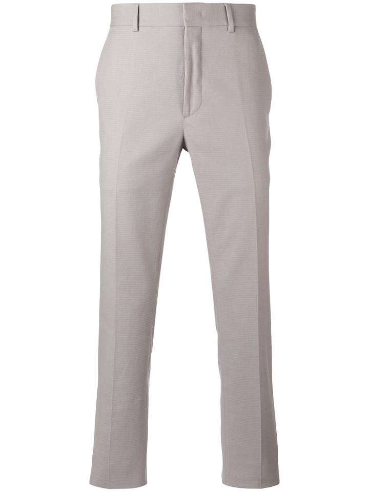Fendi Tailored Trousers, Men's, Size: 46, Grey, Cotton/polyester/spandex/elastane