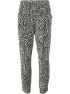 Nili Lotan Leopard Print Tapered Trousers