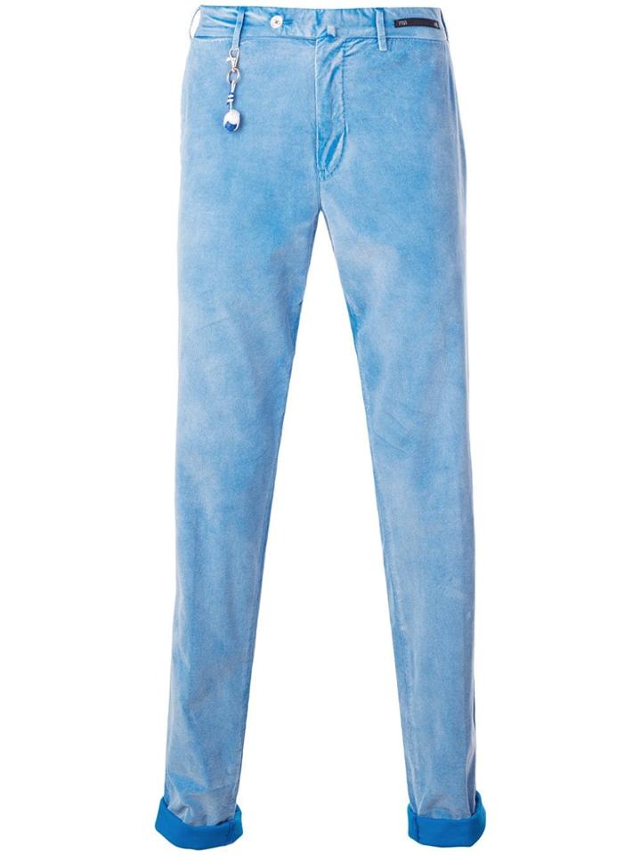 Pt01 Amar Cord Slim-fit Trousers - Blue