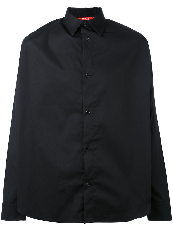 Hood By Air - Back Print Shirt - Unisex - Cotton/polyester - S, Black, Cotton/polyester