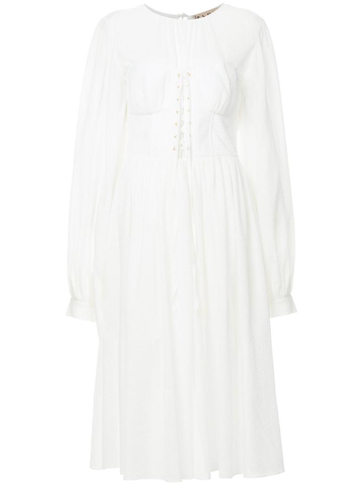 Flow The Label Puff Sleeves Dress - White