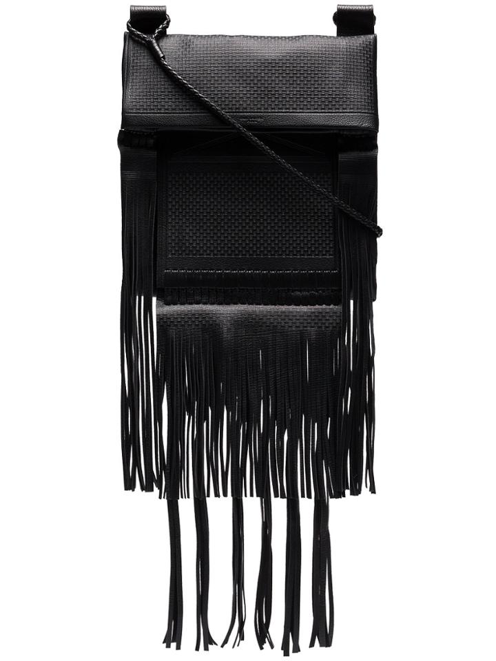 Saint Laurent Leather Messenger Bag - Black