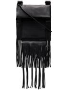 Saint Laurent Leather Messenger Bag - Black