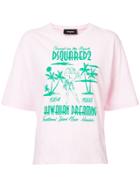 Dsquared2 Hawaiian Dreaming Print T-shirt - Pink & Purple