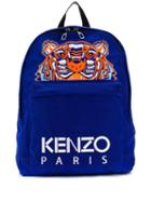 Kenzo Tiger Embroidery Backpack - Blue