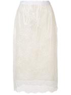 Maison Margiela - Lace Panel Skirt - Women - Silk/polyamide/polyurethane/viscose - 44, White, Silk/polyamide/polyurethane/viscose