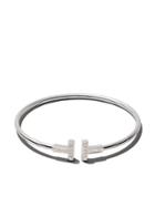 Tiffany & Co 18kt White Gold Tiffany T Wire Diamond Medium Cuff -