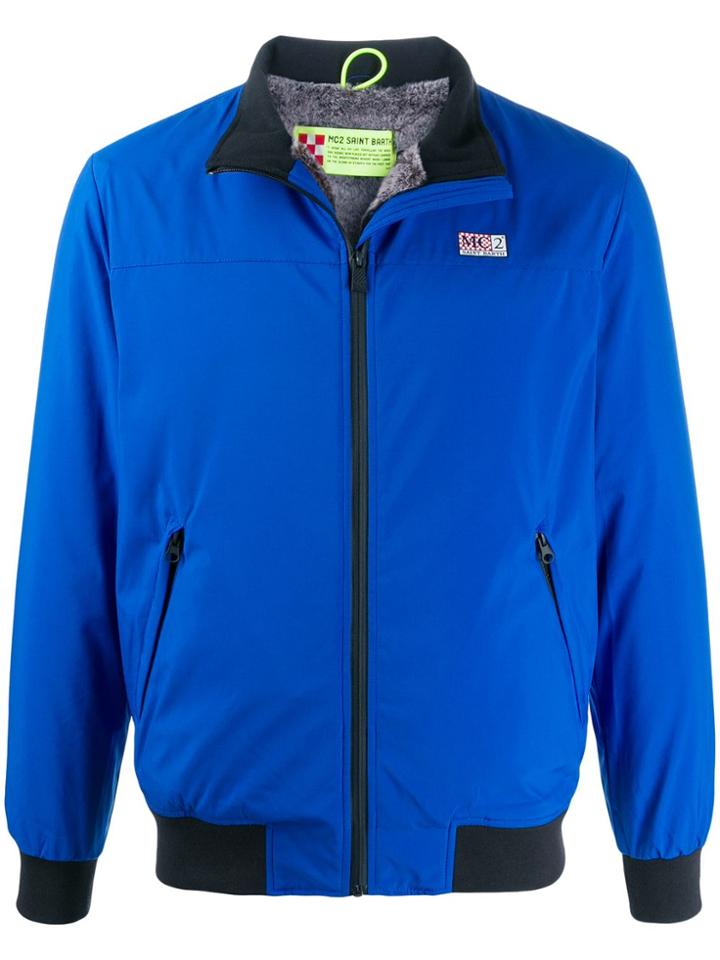 Mc2 Saint Barth Chest Logo Jacket - Blue