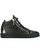 Giuseppe Zanotti Design Kriss Mid-top Sneakers, Men's, Size: 43, Black, Leather/rubber