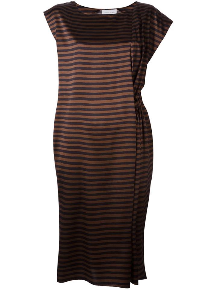 Christian Wijnants 'davisa' Dress, Women's, Size: 38, Brown, Silk/spandex/elastane