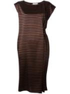 Christian Wijnants 'davisa' Dress, Women's, Size: 38, Brown, Silk/spandex/elastane