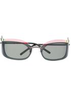 Courrèges Layered Style Sunglasses - Black