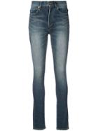 Saint Laurent High Rise Skinny Jeans - Blue