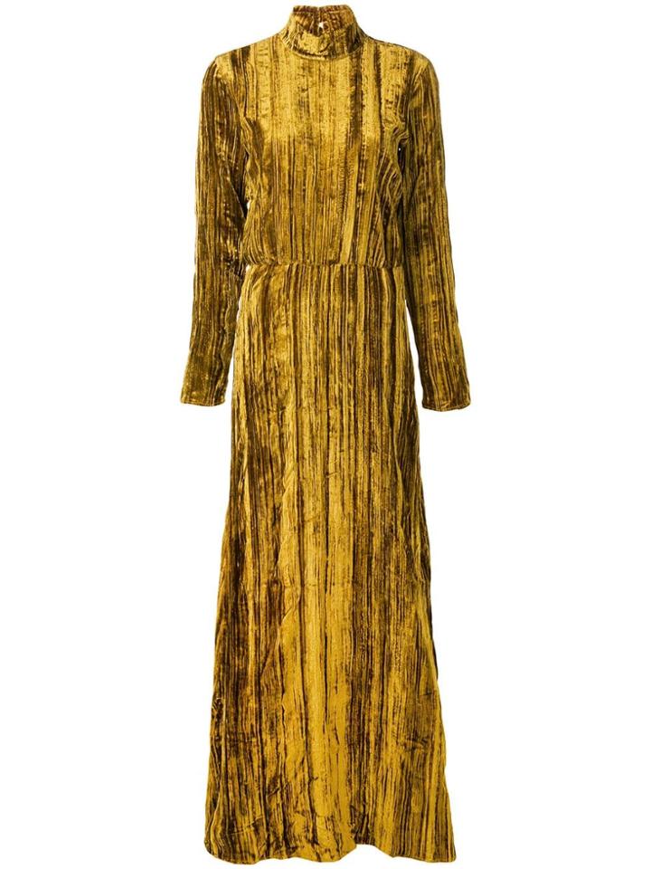 Stine Goya Long-sleeve Maxi Dress - Gold