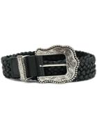 B-low The Belt Woven Buckle Belt - Black