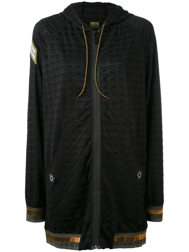 Mr & Mrs Italy - Embroidered Hooded Sweatshirt - Women - Polyester - 38, Black, Polyester
