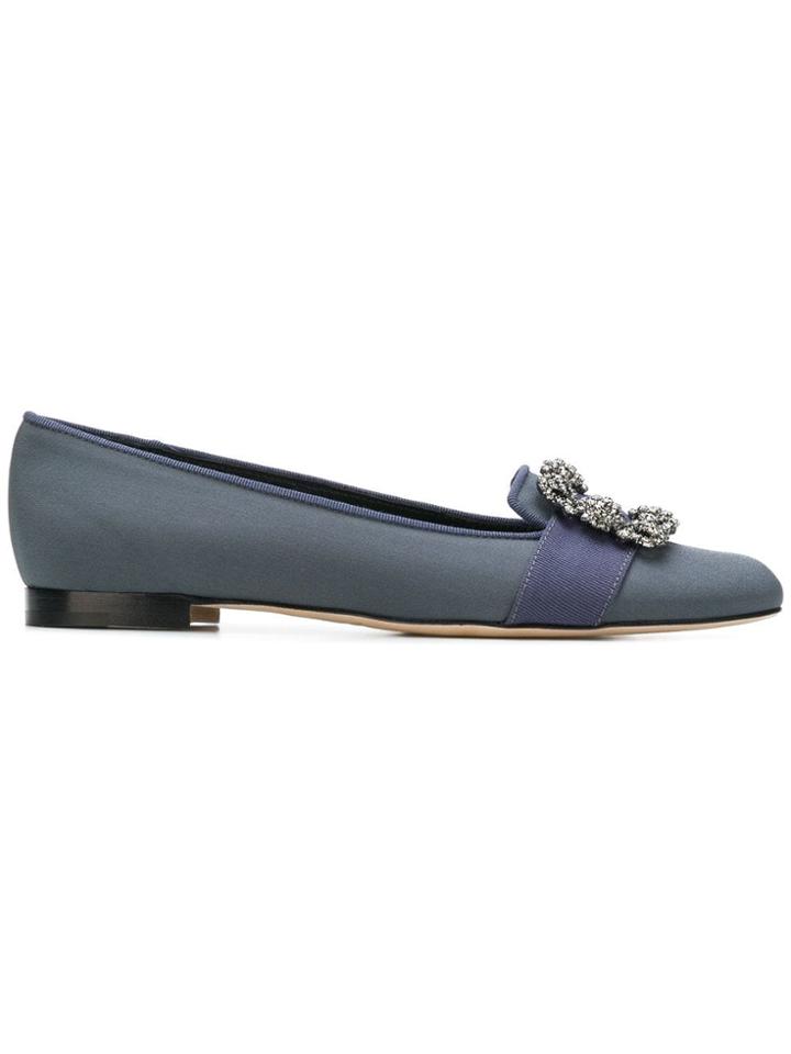 Manolo Blahnik Marria Ballerina Flats - Grey