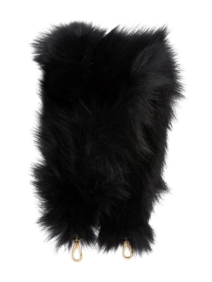 Miu Miu Detachable Fur Handle - Black