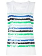 P.a.r.o.s.h. - Striped Vest Top - Women - Cotton/pvc - S, White, Cotton/pvc