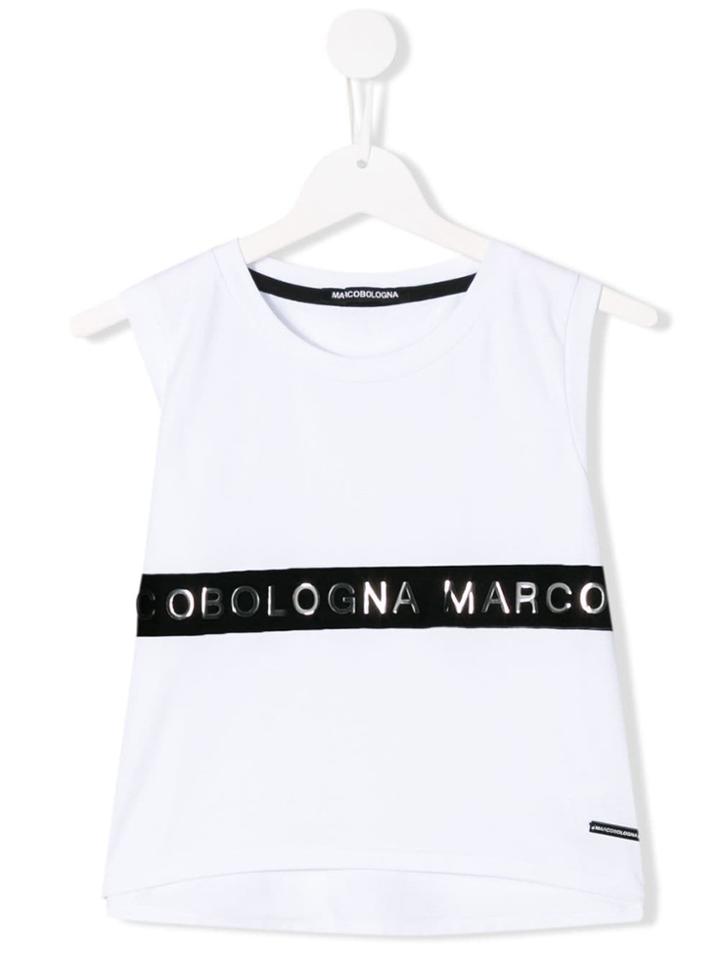 Marco Bologna Kids Teen Cropped Logo Top - White