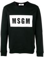 Msgm Classic Logo Print Sweatshirt - Black