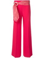 Elisabetta Franchi Belted Wide-leg Trousers - Pink