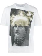 Neil Barrett Einstein Statue Print T-shirt, Men's, Size: Medium, White, Cotton