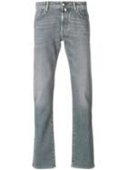 Jacob Cohen Regular Fit Roll Up Jeans - Grey