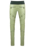 Andrea Bogosian Skinny Trousers, Women's, Size: G, Green, Leather/polyamide