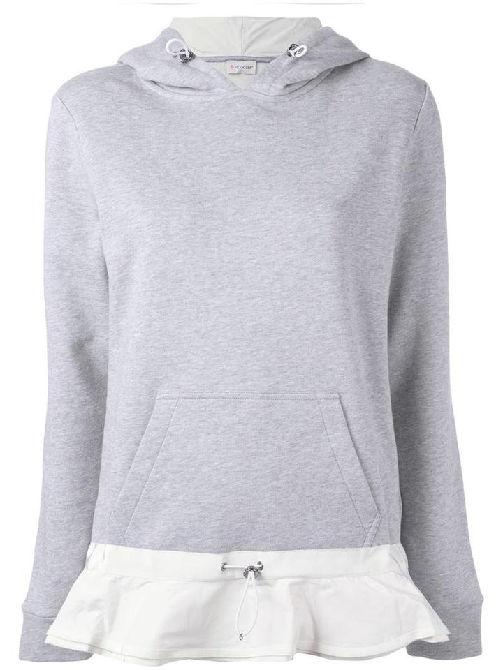 Moncler Flared Hem Hoodie, Women's, Size: Xs, Grey, Cotton/polyester