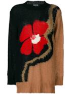 P.a.r.o.s.h. Knitted Flower Jumper - Black