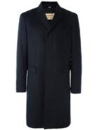 Burberry 'hawksley' Coat, Men's, Size: 54, Blue, Acetate/viscose/cashmere/virgin Wool