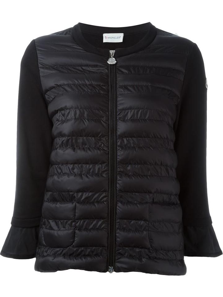 Moncler 'maglia' Padded Front Jacket, Women's, Size: Xs, Black, Polyamide/cotton/feather Down