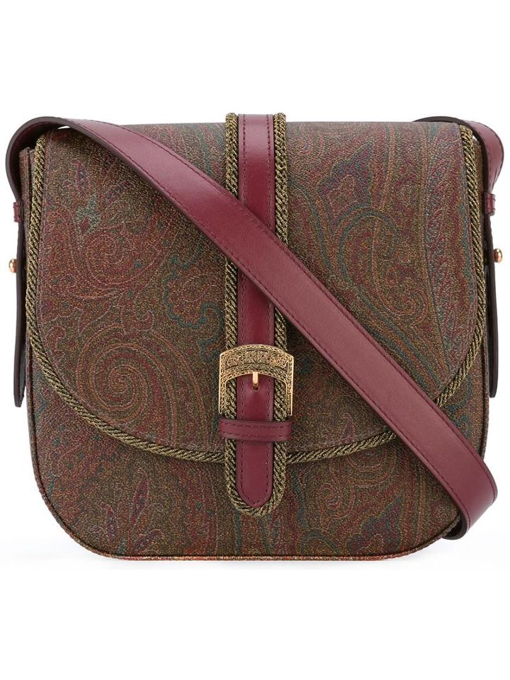 Etro Tonal Print Crossbody Bag, Women's, Red