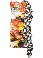 Giuseppe Di Morabito Ruched Print Dress - Orange