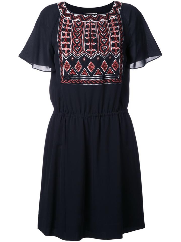 Tory Burch 'bristol' Dress, Women's, Size: 6, Black, Silk/polyester