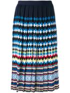 Holly Fulton Flower Embellished Pleated Skirt - Grey
