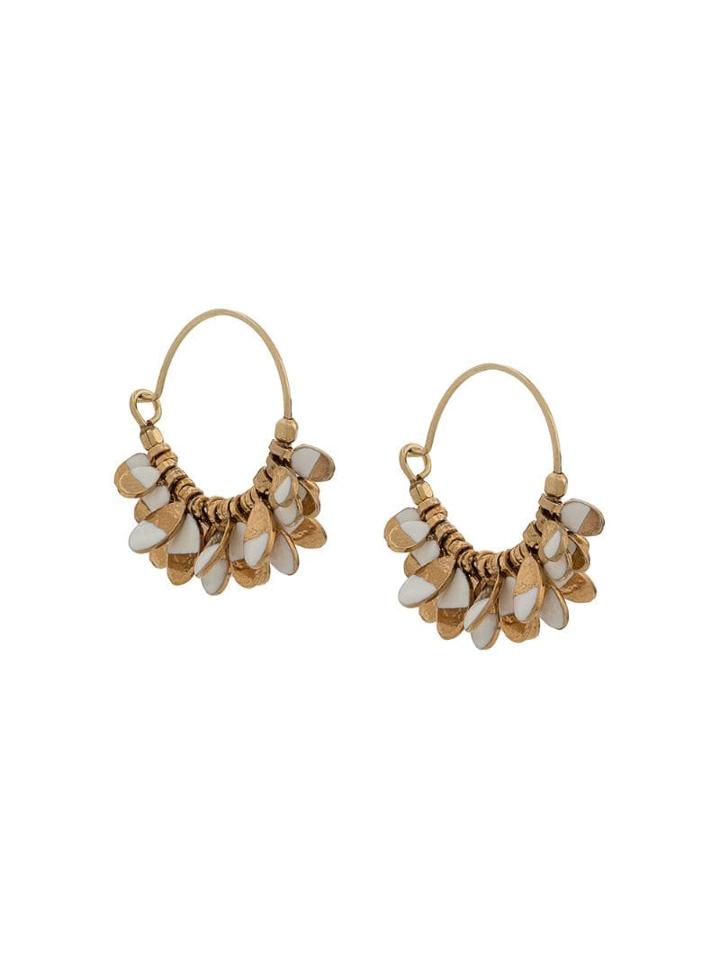 Isabel Marant Charm Detail Hoop Earrings - Gold
