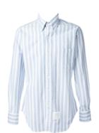Thom Browne Striped Shirt, Men's, Size: 3, Blue, Cotton