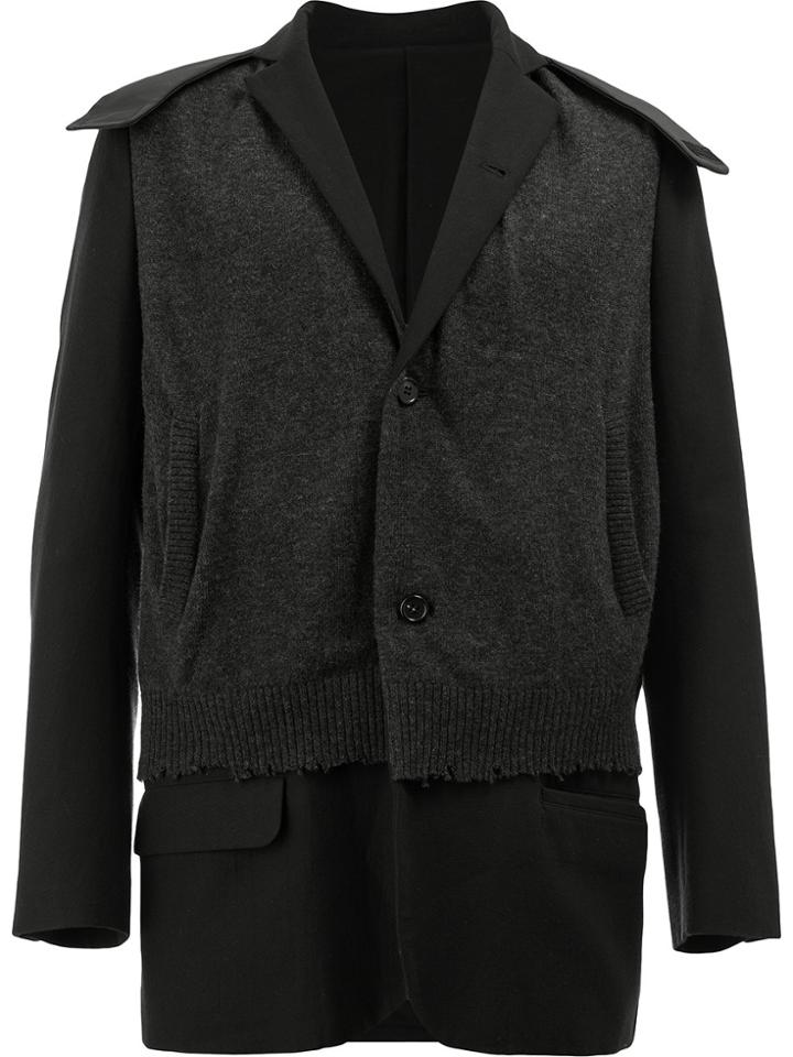Undercover Hybrid Sweater Blazer - Black