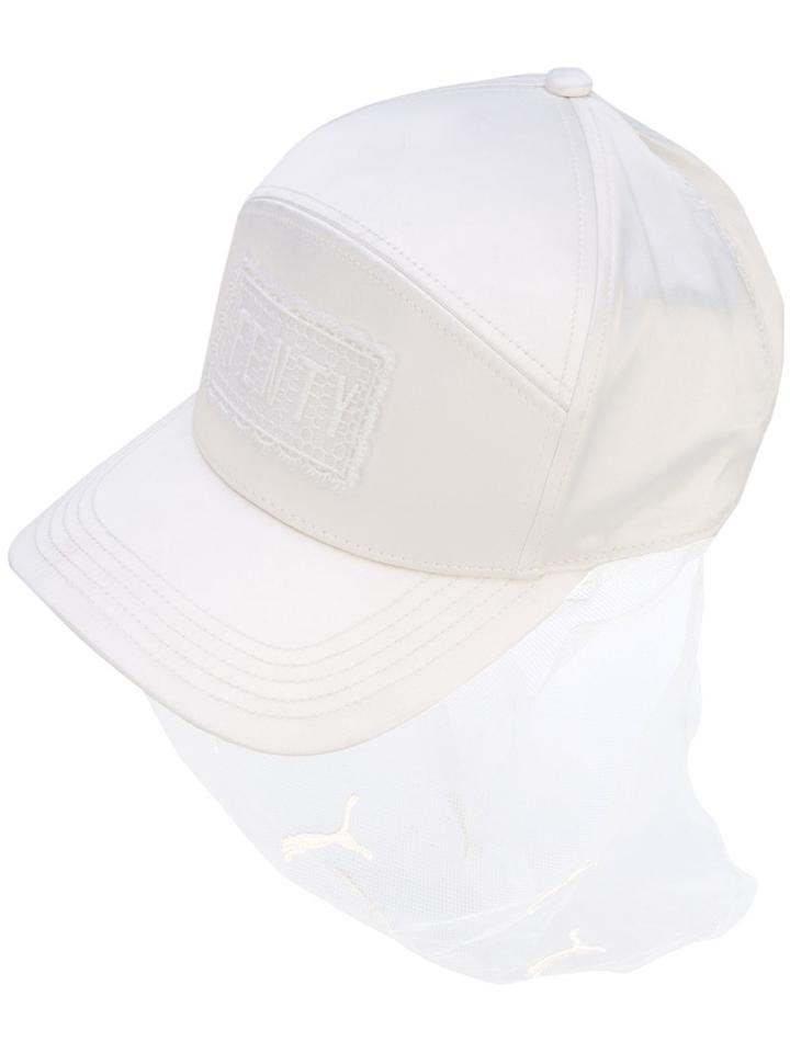 Parisian Veil Baseball Cap - Women - Polyester/spandex/elastane - One Size, White, Polyester/spandex/elastane, Fenty X Puma
