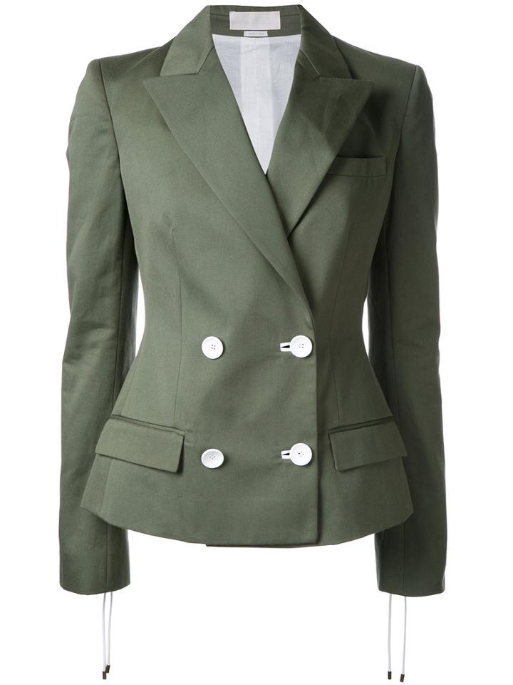 Monse Double-breasted Blazer, Women's, Size: 4, Green, Cotton