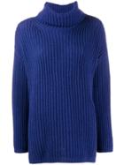 Incentive! Cashmere Roll Neck Jumper - Blue