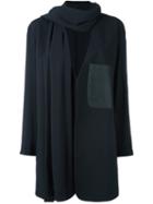 Dusan Scarf Collar Coat, Women's, Size: Small, Black, Viscose