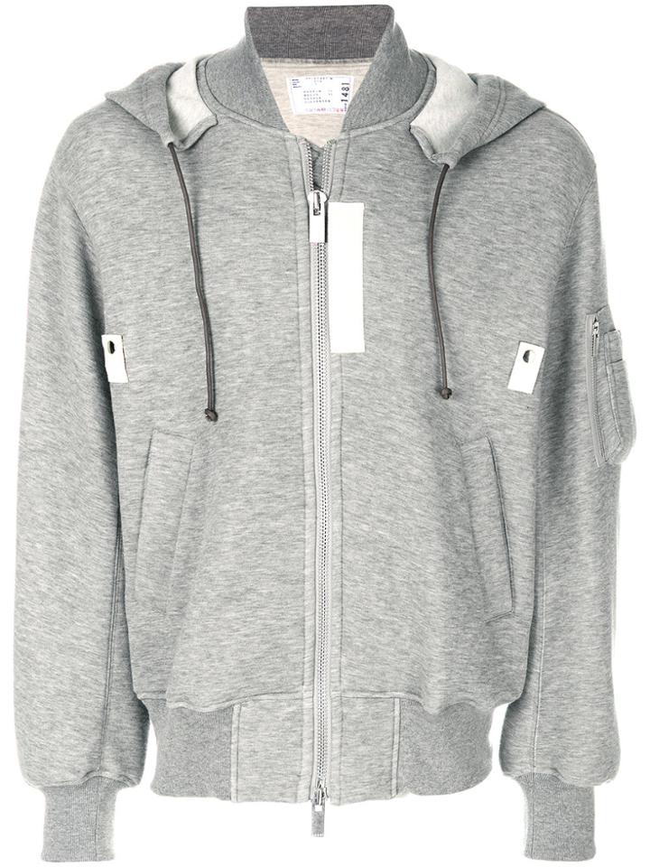 Sacai Hooded Bomber Jacket - Grey