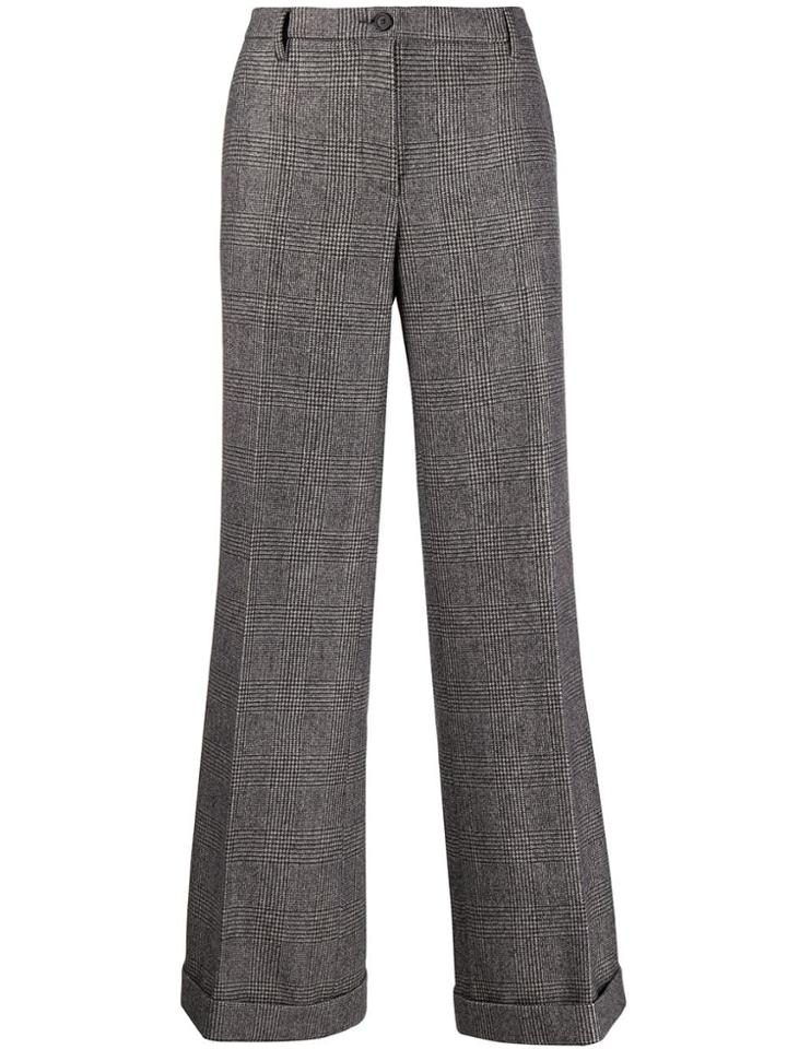 Moschino Pre-owned 2000's Prince Of Wales Check Trousers - Grey