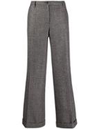 Moschino Pre-owned 2000's Prince Of Wales Check Trousers - Grey